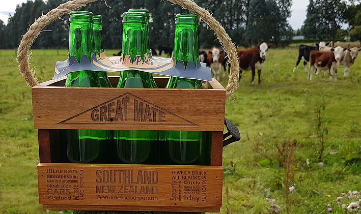 Recycled Rimu Mini Beer Crates for your Great Mate. NZ made.