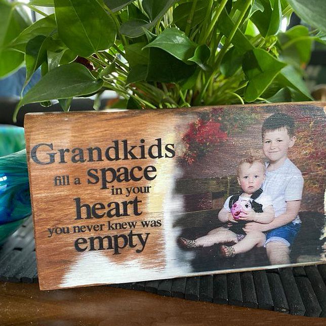 Your photo of the grandkids, Mum, Dad, pet flatbed printed onto Recycled Rimu